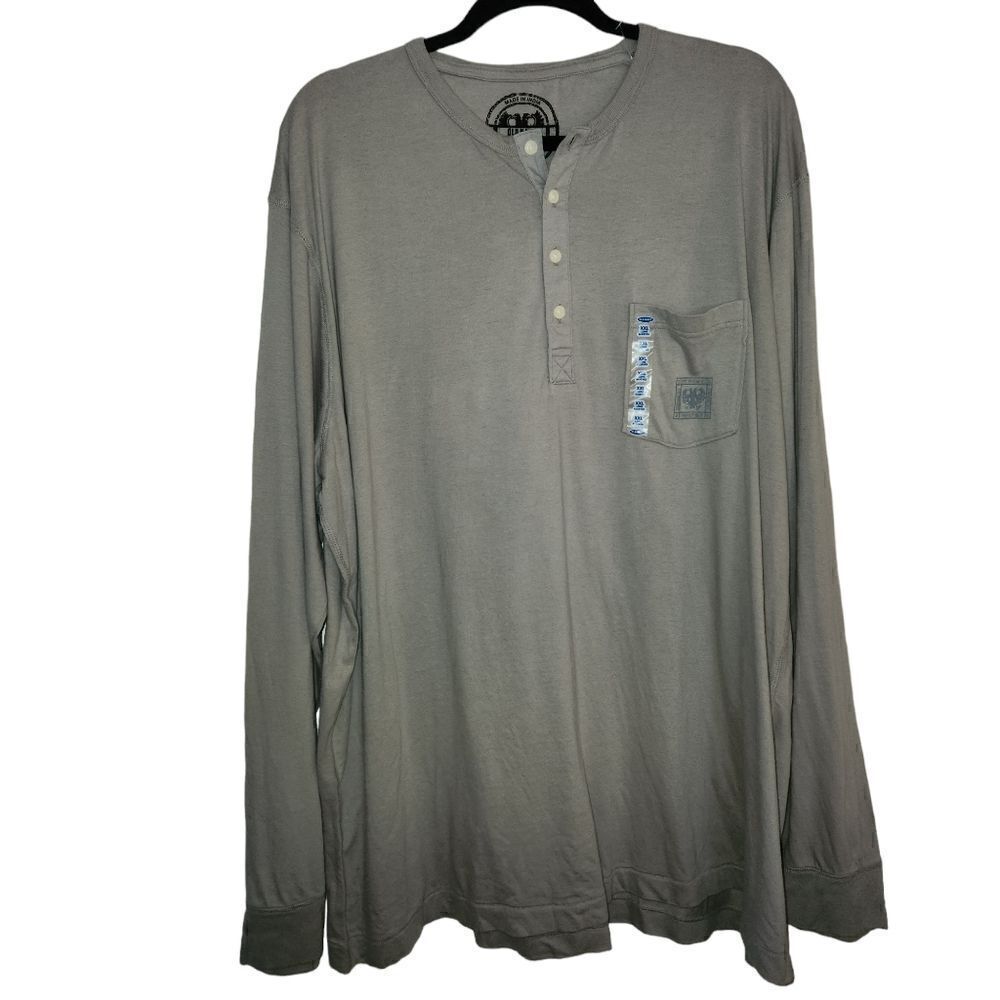 NWOT Old Navy Mens Long Sleeve Partial Button Front T-Shirt Size XXL